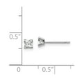 thumbnail image 2 of 14K White Gold Earring Stud Pendant Only Women'S Center Stone Square 2.75 mm, 2 of 2
