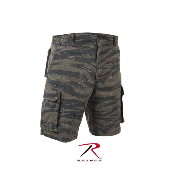 Vintage Tiger Stripe Paratrooper Cargo Shorts