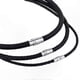 thumbnail image 3 of Men's Black Leather Necklace with Magnetic Clasp and Stainless Steel Accents, 4/6/7MM Braided Cord for Stylish Everyday Wear, 3 of 5