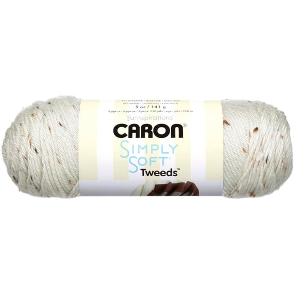 Caron Medium Acrylic Off-White Yarn, 240 yd
