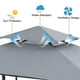 thumbnail image 3 of Toldo para barbacoa ABCCANOPY, 153 x 75 cm, doble nivel, gris, 3 of 9