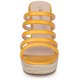 thumbnail image 3 of Sandalias con Cuña de Alpargata Allegra K Tiras Plataforma Amarillo EE. UU. 7, 3 of 6