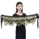 thumbnail image 3 of Sonducket Cadena de cintura para danza del vientre, colgante de cinco capas, tres filas, lentejuelas, monedas, cadera, bufanda, Ropa de baile, Prendas para la parte inferior del cuerpo Negro, 3 of 5