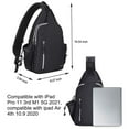 thumbnail image 4 of Mosiso Sling Backpack Chest Shoulder Bag Double Layer Hiking Daypack Men/Women,Black, 4 of 6