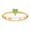 thumbnail image 2 of Heart Birthstone Ring - Peridot (August), 2 of 6