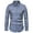Blue, variant on Lovskoo 2024 Men's Business Dress Shirts Casual Button Long Sleeve Turn-Down Collar Tops Blouse Shirt Black