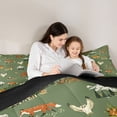 thumbnail image 5 of Homewish Kids Children Fox Owl Deer Full Size Comforter Sets 3-Piece,Jungle Animal Bedding Comforter Set,Woodland Wildlife Lightweight Bedding Sets,Breathable Home Decor,Reversible, 5 of 8