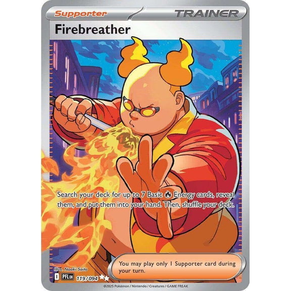 Pokemon Phantasmal Flames Ultra Rare Firebreather #119