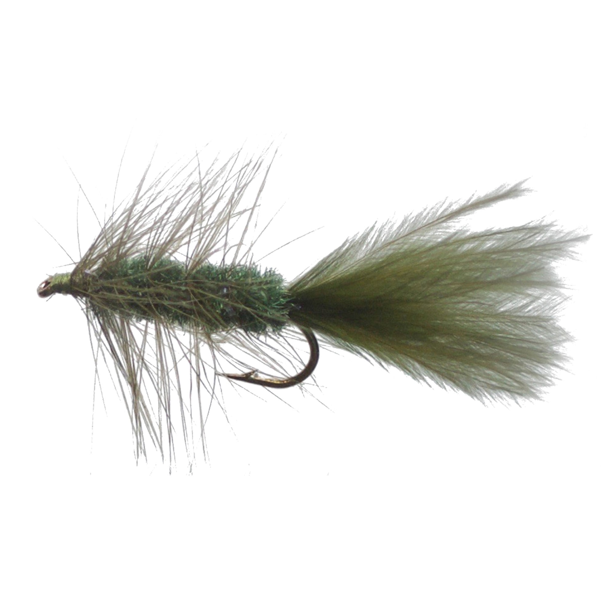 (2 pack) Cortland Fairplay Olive Wooly Bugger Fly, Size 10, 4 Pack, 709355