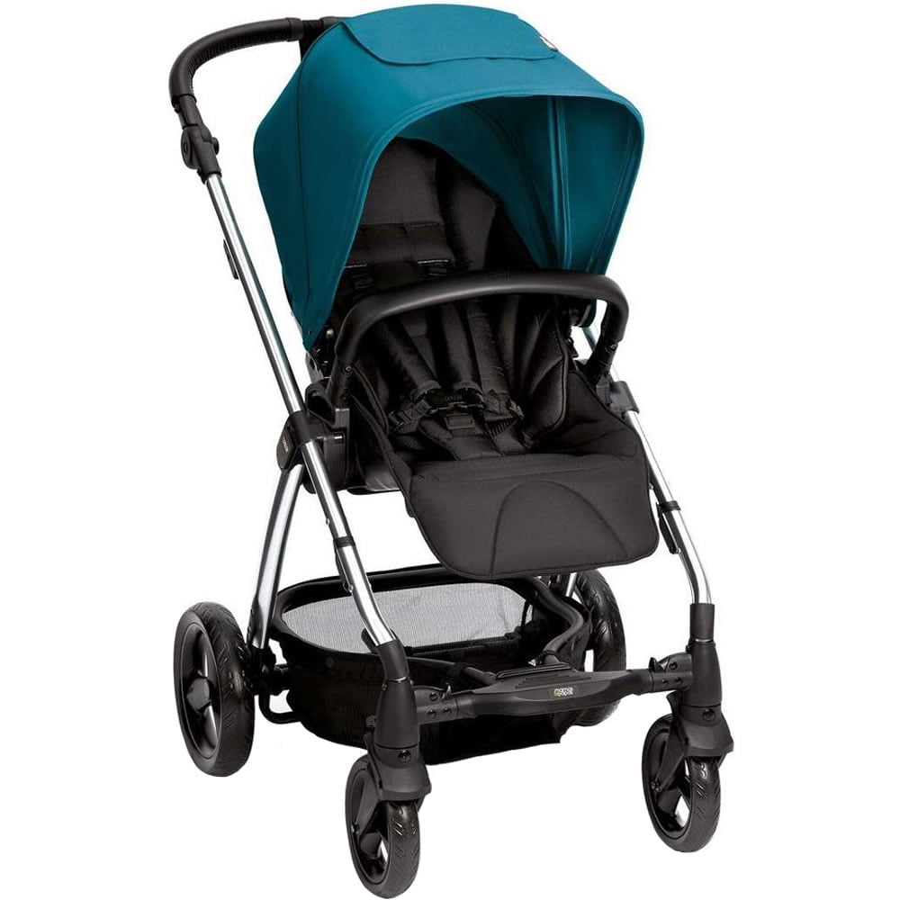 Mamas Papas Chrome Sola2 Stroller Petrol Blue Reversible Seat Lightweight All Terrain Suspension