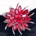 thumbnail image 2 of Ayyufe Wedding Bridal Large Flower Shiny Rhinestone Lady Scarf Brooch Pin, 2 of 7