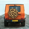 thumbnail image 7 of DouZhe Waterproof Spare Tire Cover, Leopard Print Cool Background Prints Adjustable Wheel Covers Fit for Jeep Trailer RV SUV Car, 14 inch, 7 of 7