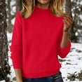 thumbnail image 2 of WCJM Women's Red Turtleneck Sweater First Line Ready Made Clothing Half Turtleneck Slim Fitting Bottoming Shirt for Women Autumn and Winter 2026 New Sweater Slimming Inner Sweater, 2 of 6