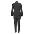 thumbnail image 5 of GILIGEGE Two Piece Sets for Women Women's Two Lapels Suit Set Long Sleeve Jacket Pant Suit Slim Trouser Jacket Suit Dark Grey 4Xl, 5 of 6
