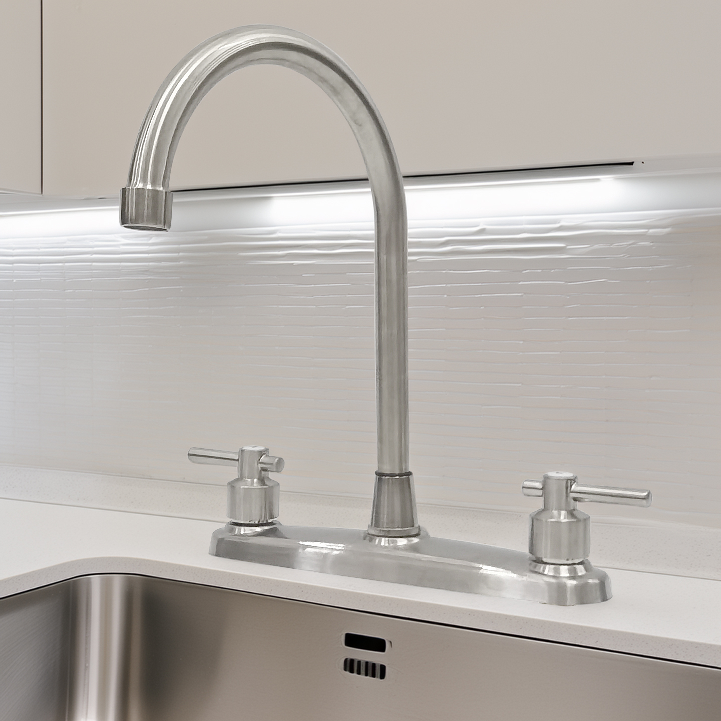 HHENGYISOUL RV Kitchen Sink Faucet, 2-Handle 8" Centerset photo 6