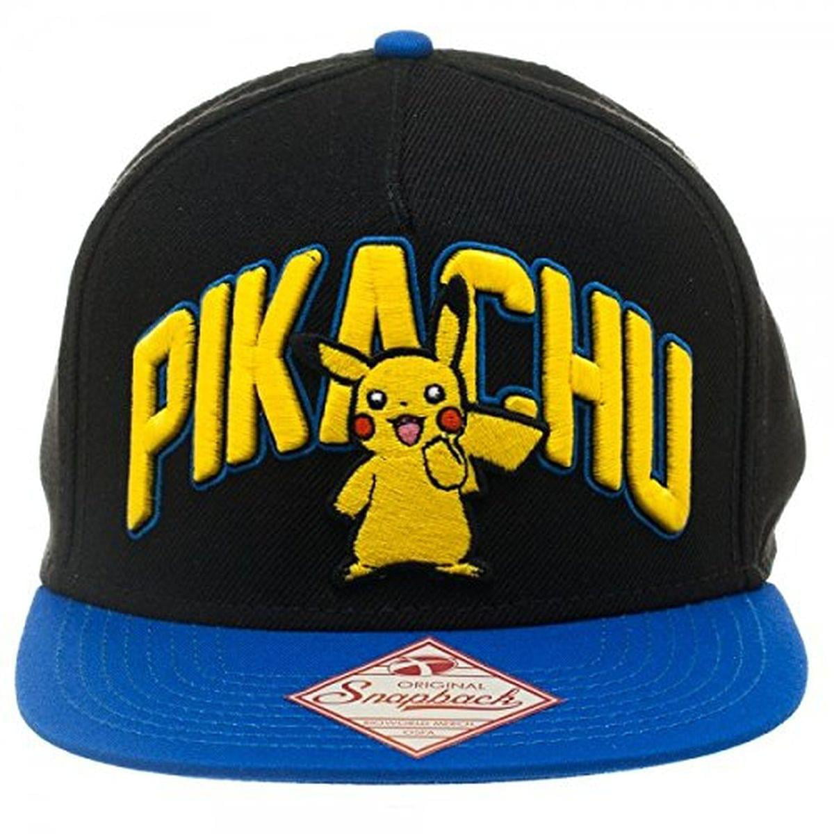 Pokemon Lightning Pikachu Snapback Black Baseball Cap 
