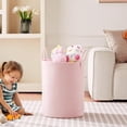 thumbnail image 2 of 15Dx20H inches Large Pink Hamper Laundry Basket for Baby Kids Woven Rope Nursery Hamper for Girls Room Bedroom Kawaii Laundry Bin 60L Capacity, 2 of 9
