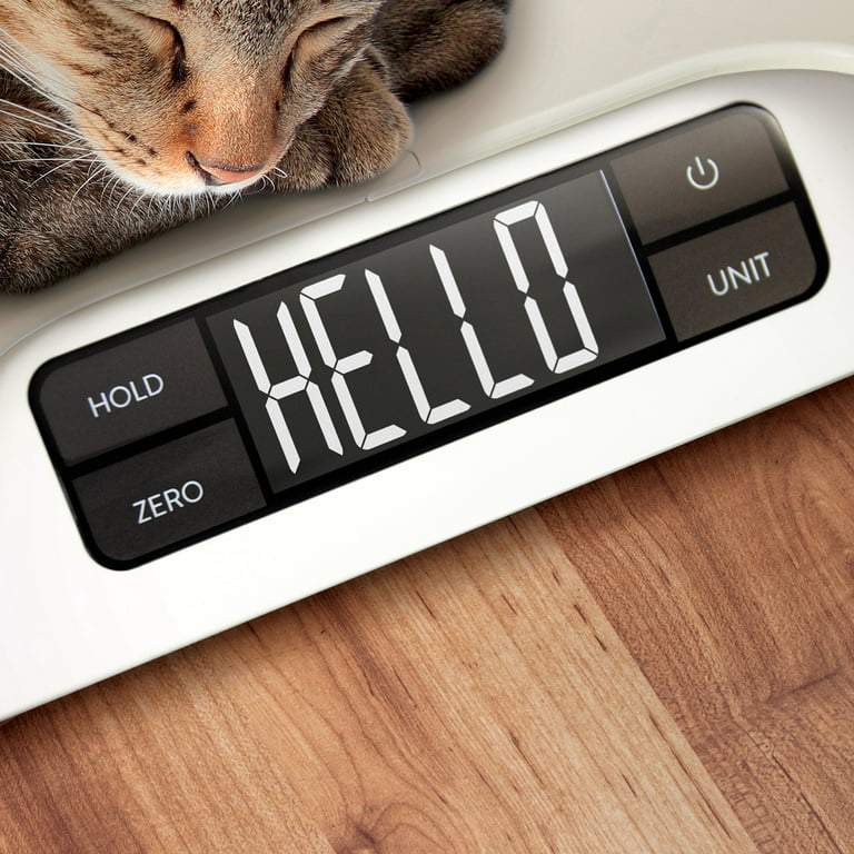 Welltop Digital Pet Scale, Pet Weight Scale Mini Food Weight Scale with LCD  Display, 4 Weighting Modes(oz/ml/lb/g) for Pets and Kitchen Measuring Small  Cats, Dogs, Food, Capacity up to 10kg/22lb 