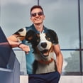 thumbnail image 4 of Rateoe Playful Smile Cute Dog Pattern Men's Short Sleeve Polo Shirts, Golf Polo Shirts Short Sleeve Performance Moisture Wicking Dry-Large, 4 of 6