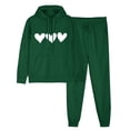 thumbnail image 2 of 2Pcs Set Autumn Winter Outfits Men's And Women's Sports Tracksuits Long Sleeve Pullover Hoodies Sweatshirt Loose Coat And Sweatpants Fall Winter Suit Active Joggers Outfits, 2 of 7