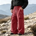 thumbnail image 2 of Cmtiyu Cargo Pants for Men, Baggy High Waist Drawstring Wide Leg Work Pants with Multi Pockets, Casual Outdoor Hiking Pants, M-3XL, 2 of 8