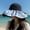 blue, variant on SikaFu Wave Dot Big Eaves Vinyl Fisherman Hat Female Summer New Bow Heritage Hat Sunscreen And Anti -Ultraviolet Fisherman Hat