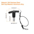 thumbnail image 2 of Unique Bargains T Handle Lock Pins, 3/8' Pin Dia. 25/64' Usage Length Stainless Steel Push-Button Quick Release Pin, 2 of 5