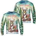 thumbnail image 3 of Merry Christmas Santa Reindeer Antlers Collie Sleigh Xmas Winter Holiday All Over Print 3D Sweatshirt Unisex Merch Collie Dog Lover Gifts Idea - 00023, 3 of 6