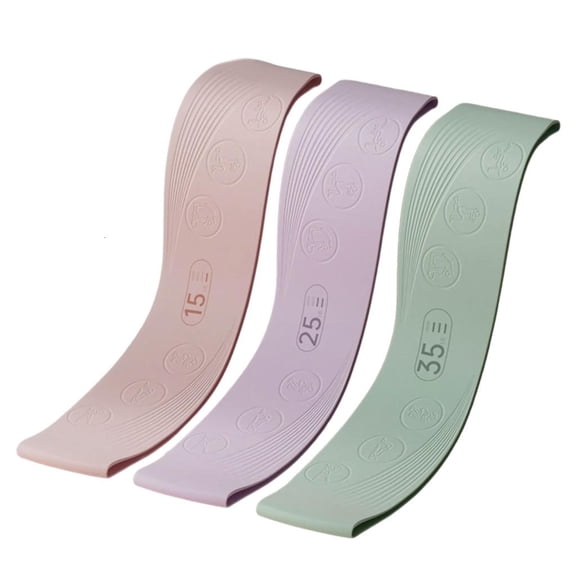 Yihuala Wide Silicones Resistance Band with Exercise Guide, Grip & Multiple Strengths for Home Gym Pilates