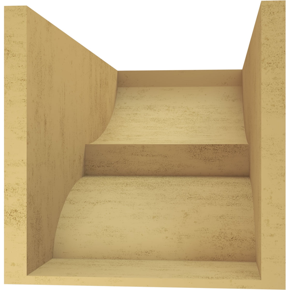 12"W x 24"D x 12"H Wide Ridgewood Rough Cedar Woodgrain TimberThane Corbel, Primed Tan