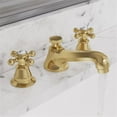 thumbnail image 3 of Water Creation 3" Cross Handles Solid Brass Lavatory Faucet in Satin Gold, 3 of 4