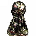 thumbnail image 2 of Yvsxxv Camo Print Silk Bandana, Soft Stretch Head Wrap, Unisex Daily Hair Accessory, Black, 1 Pc, 2 of 7