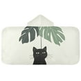thumbnail image 5 of Yayeee Kids Hooded Towels Toddler Soft Absorbent Beach Bathing Wrap 50" x 23.5", Black Cat Umbrella, 5 of 5