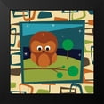thumbnail image 2 of Grey, Jace 12x12 Black Modern Framed Museum Art Print Titled - Owl, 2 of 5