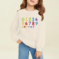 thumbnail image 2 of Mercatoo Girls Boys Sweatshirt Crewneck Number Printed Long Sleeve Oversize Tops Casual Drop Shoulder Pullover Shirt, 2 of 5