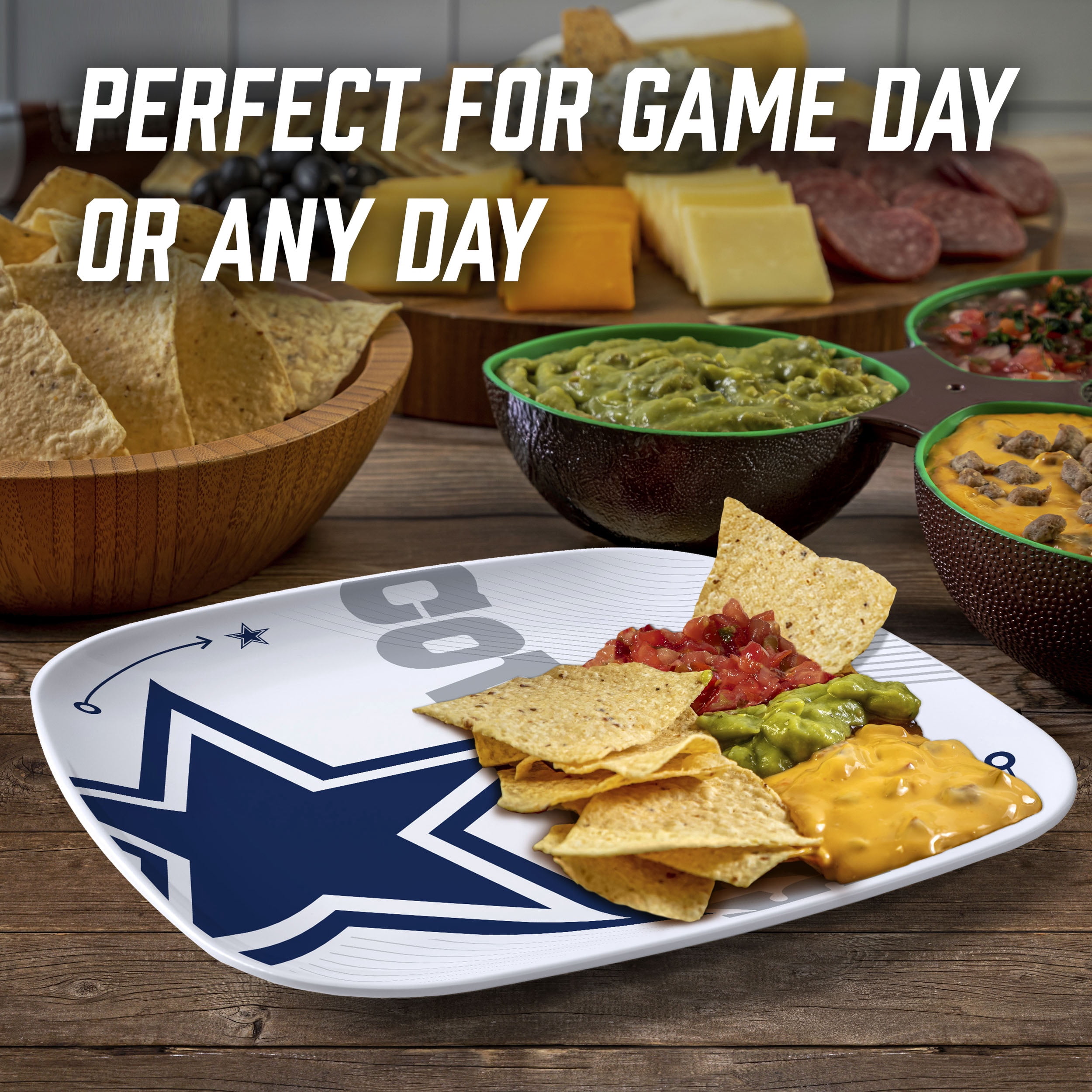 YouTheFan NFL Dallas Cowboys Large Party Plate