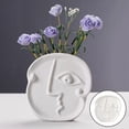 thumbnail image 5 of 2 Jarrones de Cerámica para Flores, Jarrones, Macetas, Estatuas, Adornos de Escritorio, Decoración BLESIY Jarrón de cerámica con cara, 5 of 5