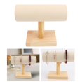thumbnail image 4 of Expositor de joyas, soporte de almacenamiento, bandeja para relojes, cadena para coletero, vitrina de madera Beis pequeño, 4 of 9