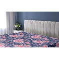 thumbnail image 5 of Ambesonne Aquarelle Floral Fitted Sheet, Art of Dreamy Rose, Twin Size, Dark Coral Blush Indigo, 5 of 5