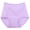 Purple, variant on huanledash Lady Panties Elastic High Waist Solid Color Sweat Absorption Moisture Wicking Anti-septic Menstrual Period Plus Size Cotton Women Briefs for Daily Wear
