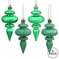 thumbnail image 2 of Vickerman 4" Teal 4-Finish Finial Ornament, 8 per Box, 2 of 3