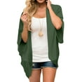 thumbnail image 3 of QUYUON Fall Cardigans Discount Long Sleeve Women Cardigans Polyester Woman Cardigan Pockets Cardigan Jacket Style Q-3012 Winter Knit Sweater Outerwear Coat Green 3XL, 3 of 8