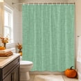 thumbnail image 2 of Grass Green Shower Curtain, Waterproof Shower Curtains for Bathroom, Rustic Farmhouse Solid Color Washable Fabric Bathtub Curtain Set Bath Decor with 12 Hooks Long 72"x84", 2 of 8