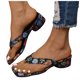 thumbnail image 3 of Bmisegm Women Sandals Fashionable New Pattern Flip Flop Thick Heel Comfortable Breathable Slip on Summer Casual Shoes Womens Sandals Summer Black 7.5, 3 of 9