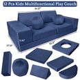 thumbnail image 2 of CazToi 12 Pcs Modular Kids Play Couch with 2 Balls and Tunnel Child Sectional Sofa for Playing, Sleeping & Creating, 2 of 7