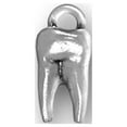 thumbnail image 1 of Sterling Silver 24" Unisex 1.5mm Box Chain 3D Molar Wisdom Tooth Pendant Necklace, 1 of 2