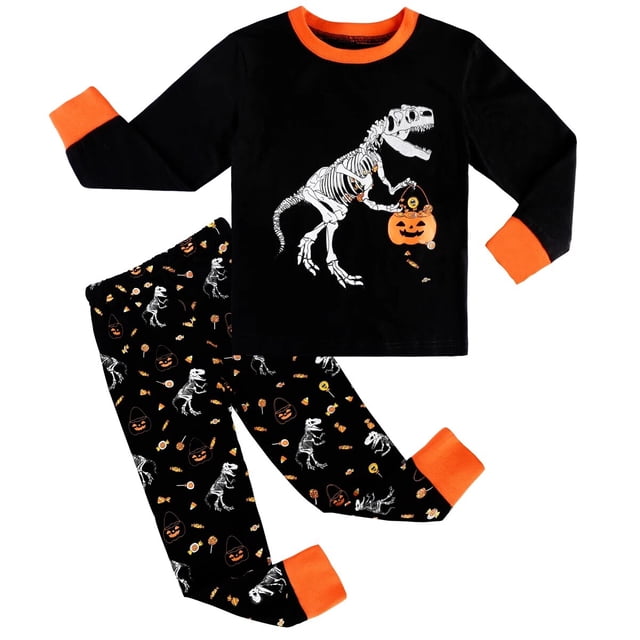 Pijamas para niños, Conjunto de pijama de Halloween para niños, ropa de dormir de dinosaurio para niños pequeños, Pijamas de unicornio para niñas, Pijamas de invierno de Navidad