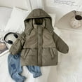 thumbnail image 5 of AHTJRT Puffer Jackets for Boys Girls Zip-Up Hooded Outerwear with Pockets Warm Heavyweight Puffy Coats Fashion Colorblock Outerwear Green 9-10 Years, 5 of 7
