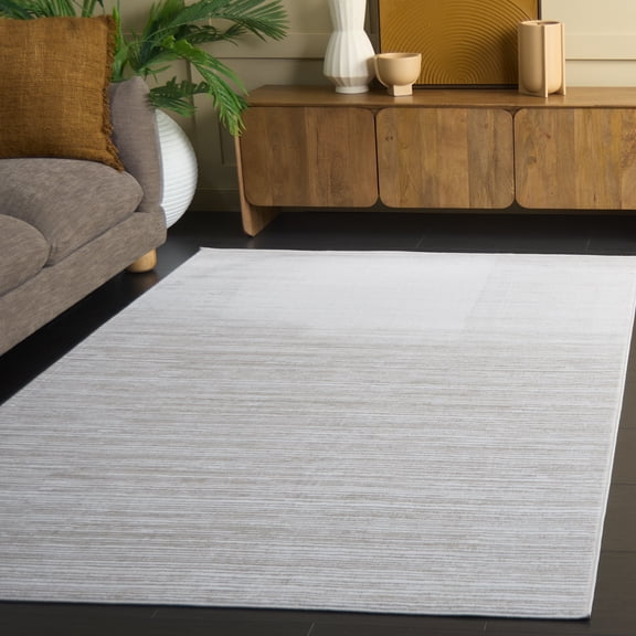 SAFAVIEH Vision Adrasteia Overdyed Solid Area Rug, Ivory, 3' x 3' Square - Modern Design, Ivory, Non-Shedding & Easy Cleaning, Ideal for Living Room, Bedroom, Dining Space