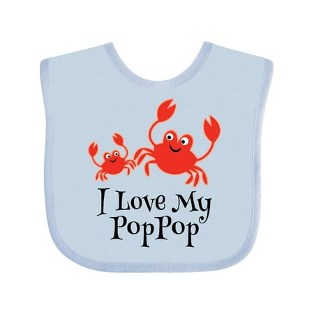 

Inktastic I Love My PopPop Grandchild Gift Baby Boy or Baby Girl Bib